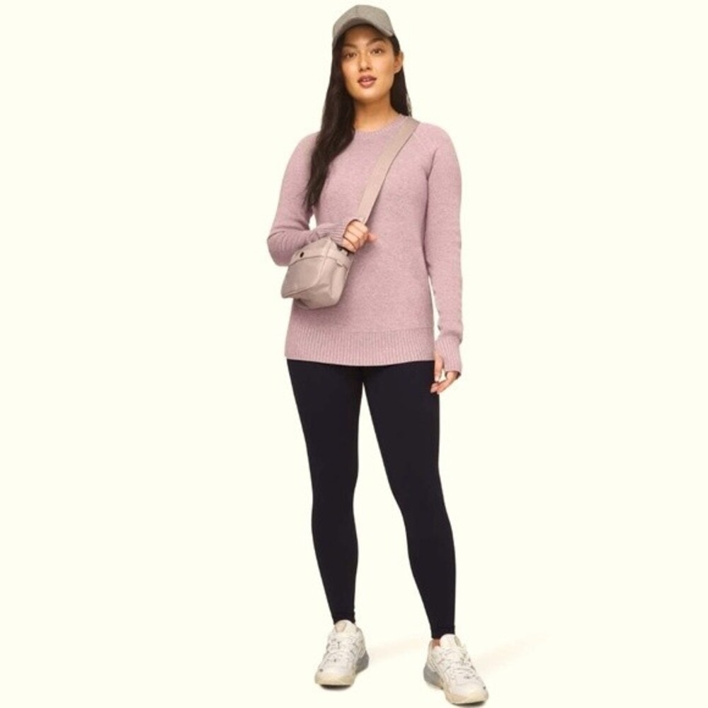 Lululemon Still Lotus Sweater Reversible in Heathered Frosted Mulberry / Heather